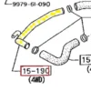 R264-15-190B Coolant pipe compatible with Mazda. Stainless Steel - Image 2