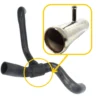 T-piece 357121101B compatible with VW. Stainless Steel