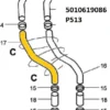 Coolant Pipeline 5010619086 compatible with Renault. Stainless Steel - Image 2