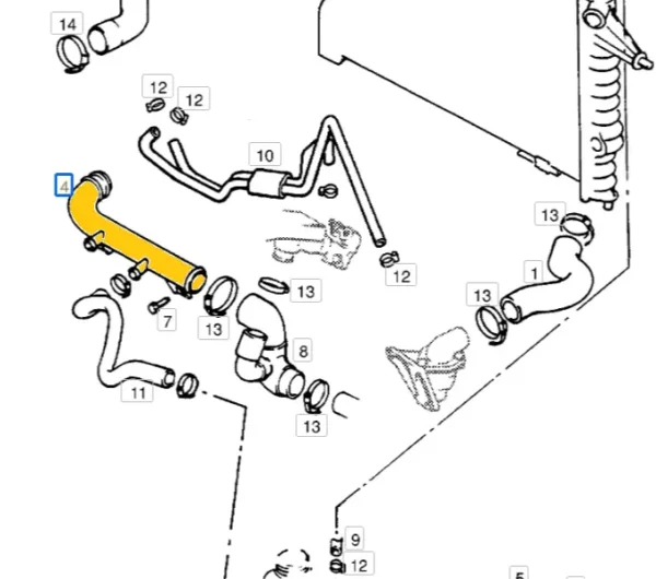 Kühlwasserrohr Kühlmittelleitung Rohr 90322215 für Opel – Bild 3