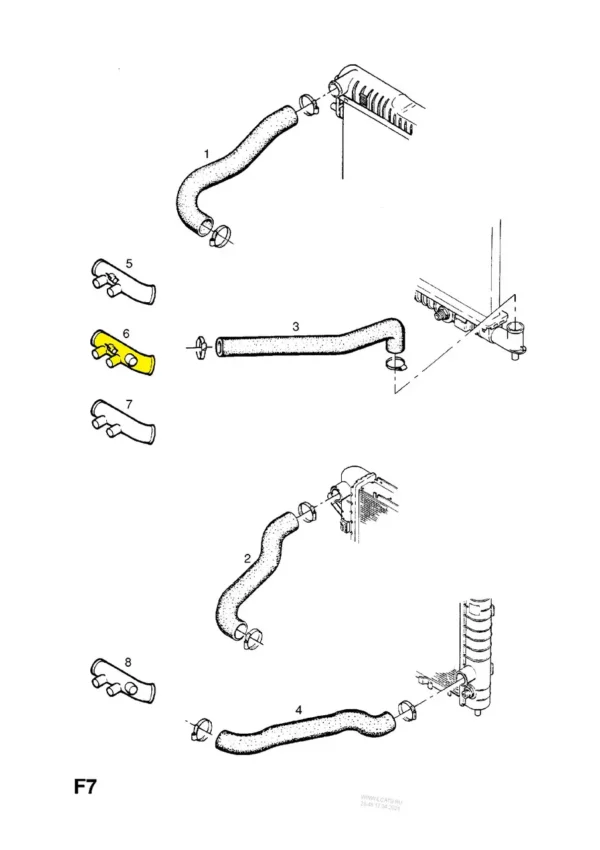 Wasserpumpenrohr 90265615 für Opel – Bild 3