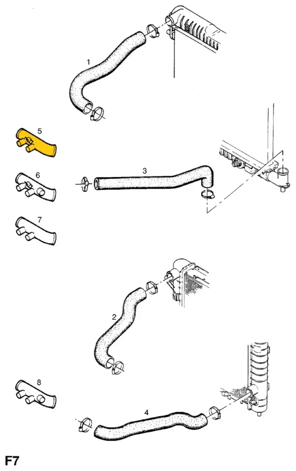 Water pipe 90280748 for Opel. Stainless Steel - Image 3