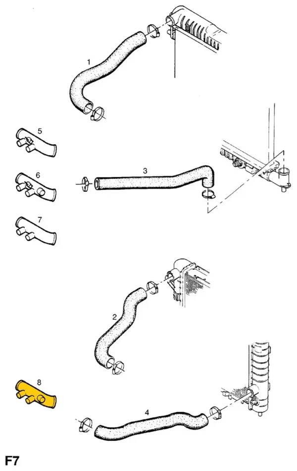 Water pipe 1336905 for Opel. Stainless Steel - Image 3