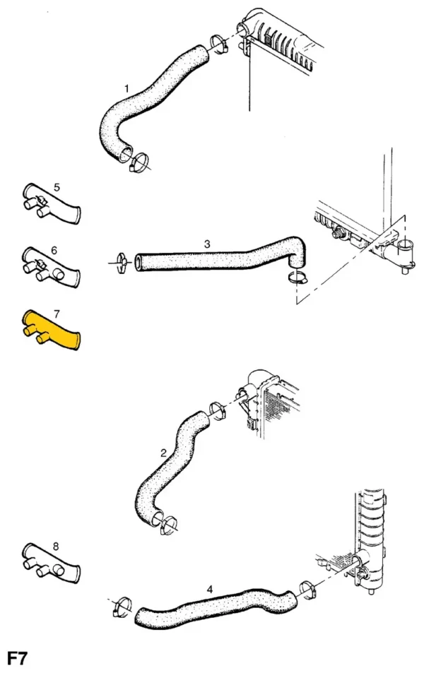 Coolant pipe 1336904 for Opel. Stainless Steel - Image 4