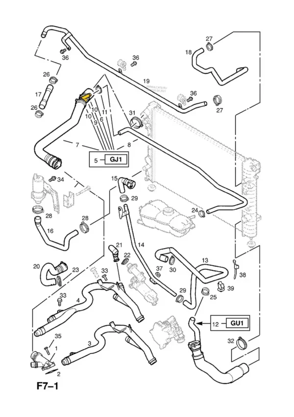 Hose T-piece 9266905 for Opel. Stainless Steel - Image 3