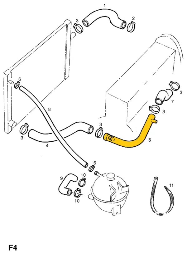 Kühlmittelrohr Rohr 90264580 für Opel. Edelstahl – Bild 3