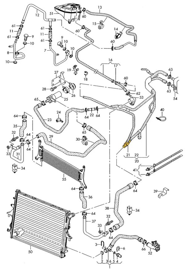 T-Stück N90794501 für VW. Edelstahl – Bild 2