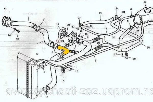 Wasserpumpenrohr Tf6990-1303058 für Daewoo. Edelstahl – Bild 3