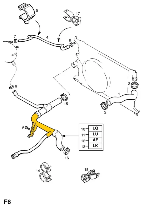 Kühlmittelrohr Rohr 90499771 für Opel. Edelstahl – Bild 2