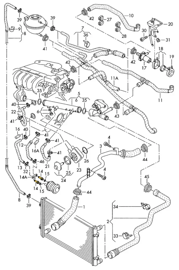 Verbinder 7l0121133 für VW. Edelstahl – Bild 3