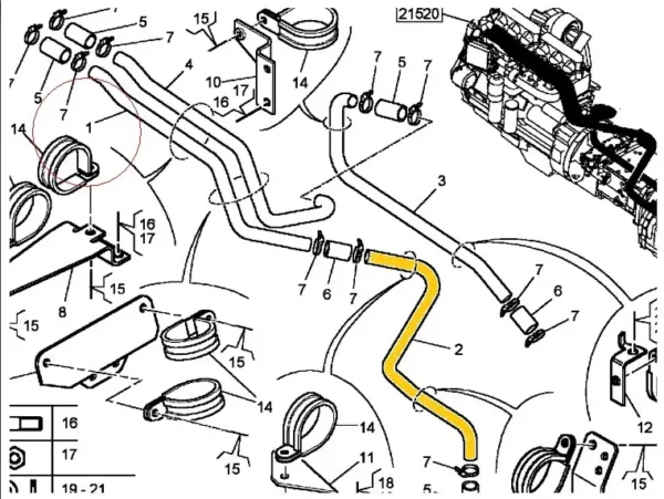 Kühlmittelleitung 5010491156  für Renault. Edelstahl – Bild 3