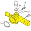 Flange 06A121132 compatible with Audi, Seat, Skoda, VW. Stainless Steel - Image 2