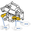 The thermostat flange 06K121111M compatible with VW. Stainless Steel - Image 3