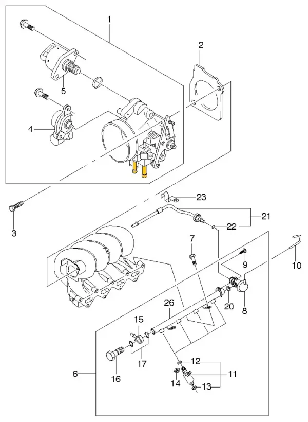 Reparatursatz für Anschluss 96184572 für Chevrolet, Daewoo. Edelstahl – Bild 3