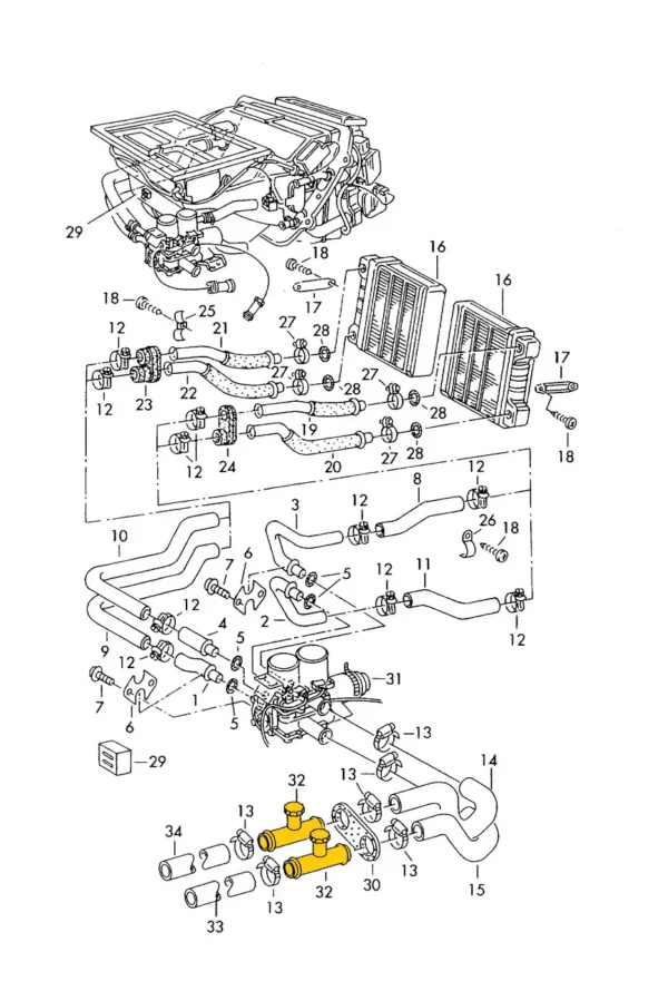 Anschlussrohr für Heizung 4D0819159 für Audi A8/S8 (D2). Edelstahl – Bild 3