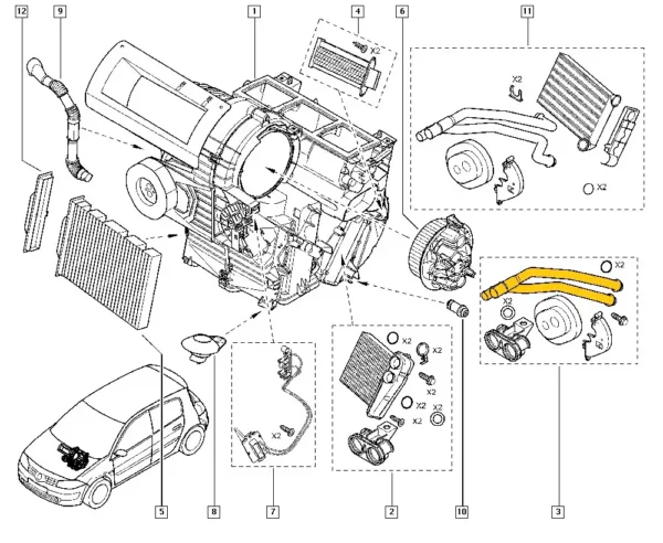 Heizungsrohre 7701208325 für Renault. Edelstahl – Bild 3