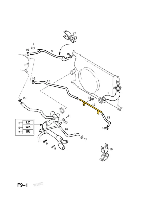 Kühlmittelrohr Rohr 1337432 für Opel. Edelstahl – Bild 2