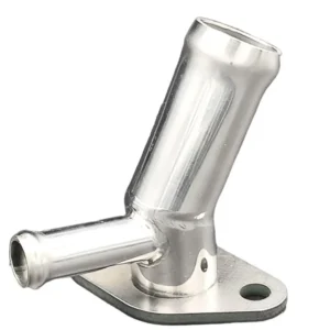 The thermostat flange 25620-2GXXX compatible with Hyundai, Kia. Stainless Steel