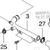 Coolant pipe 96273608 compatible with Chevrolet, Daewoo. Stainless Steel - Image 5