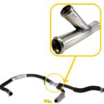 Heater Hose T Pipes 6L2Z18C553C compatible with compatible with Ford. Stainless Steel